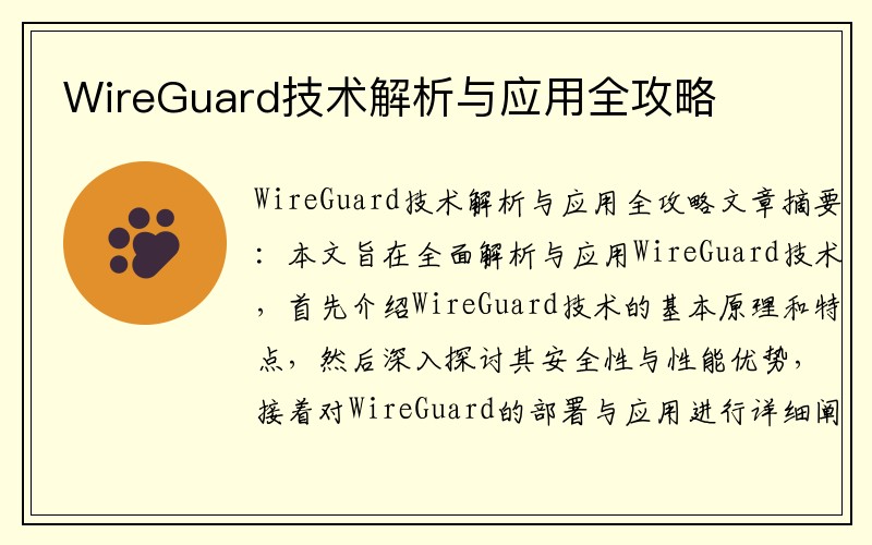 WireGuard技术解析与应用全攻略